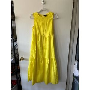 Who What Wear Sunshine Yellow Tiered Maxi Dress Size Small